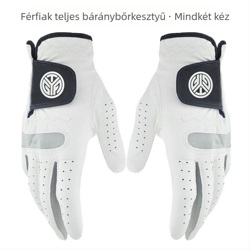 Férfi golf kesztyű Indonéz báránybőrből, légáteresztő és kopásálló, testreszabható logóval, golfhoz és kerékpározáshoz
