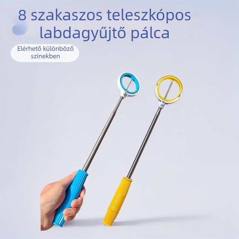 Bayshow Golflabda-gyűjtő - Teleszkópos, 8-részes rúd, rozsdamentes acél és műanyag felépítés, Automatikus labdagyűjtés