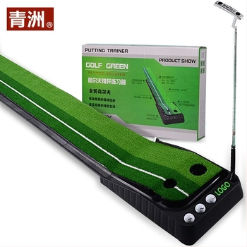 Qingzhou Golf Edzőeszköz – Beltéri golf gyepes felület и mini műanyag putter edzés