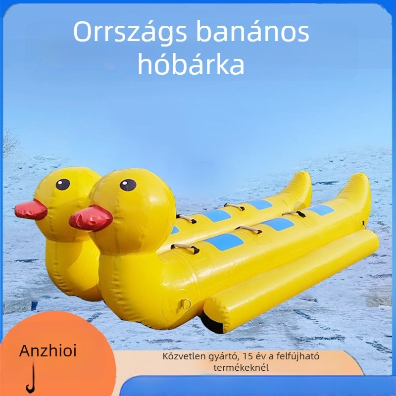 Hóban Snow Duck Banana Boat – Vastag PVC kivitelezésű síhajó, 2–5 fő részére, modell An zhiqi-snow, testreszabható