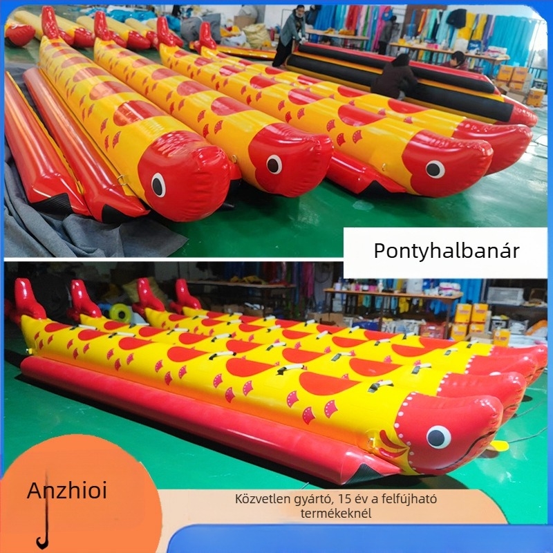 Hóban Snow Duck Banana Boat – Vastag PVC kivitelezésű síhajó, 2–5 fő részére, modell An zhiqi-snow, testreszabható