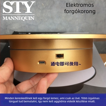 360° elektromos forgó ékszerkijelző állvány videózáshoz, modell alap; Anyag: PP; Eredet: Guangzhou; Stílus: High-end; Listázás: Ősz 2022