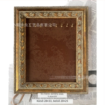 Nyaklánc kiállító tálca – Retro ékszerállvány gyanta, függőleges, egy szint, összeillesztett kivitelezés – Glazed Retro