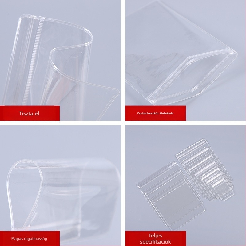 PVC átlátszó ékszer tároló zacskó önzáró záródással – 50 db-os csomag, anti-oxidáció, fülbevalókhoz, Renfan packaging