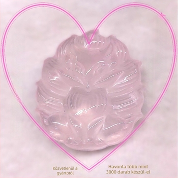 Kilenc farkú róka kristály nyaklánc medál – kristály anyag, polírozott felület, Crystal Brilliance márka