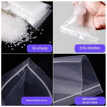3×4 cm mini Zip-Lock zacskók, PE műanyag zárható tasakok ékszerekhez, fülbevalókhoz és tablettákhoz