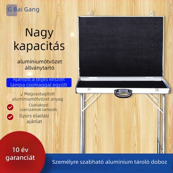 Alumínium ékszerkijelző doboz – hordozható, rekreációs stílus, kemény kivitel