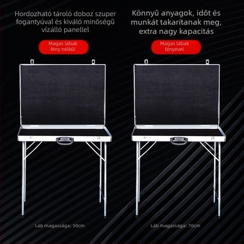 Alumínium ékszerkijelző doboz – hordozható, rekreációs stílus, kemény kivitel