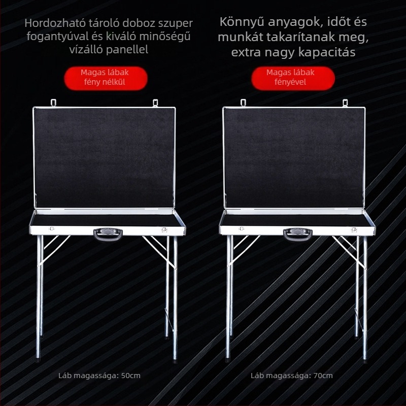 Alumínium ékszerkijelző doboz – hordozható, rekreációs stílus, kemény kivitel