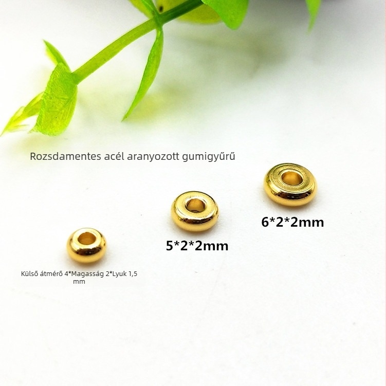 Fannah Jewelry rozsdamentes acél szabad gyöngyök, elektroplátolt