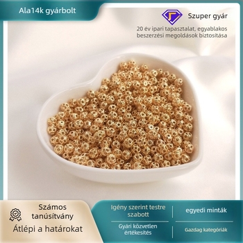 Aranyozott réz gyöngyök, külön gyöngyök, eredeti dizájn, termékkód Z6