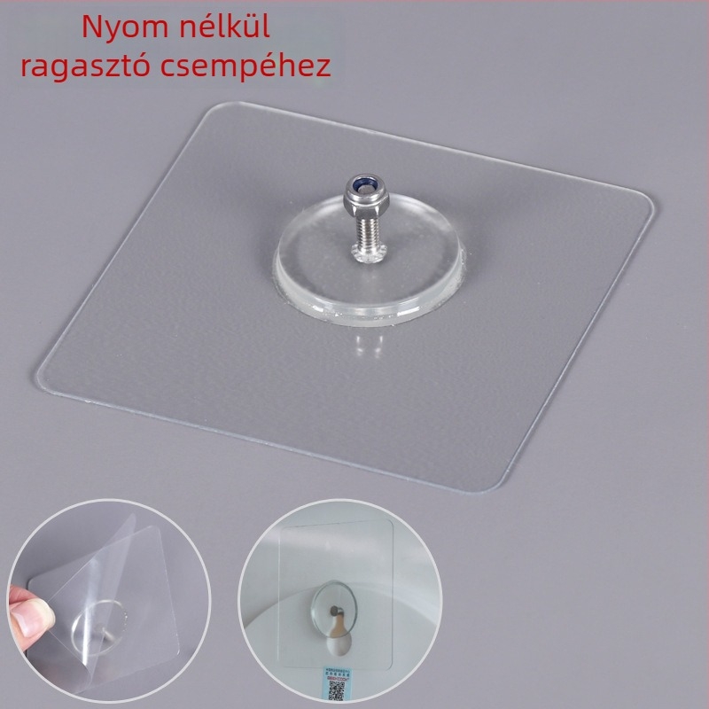 Falióra ragasztóhoroggal, nyom nélkül rögzítésű; műanyag ház; modern minimalist stílus; testreszabás elérhető; egy OPP zacskóban csomagolva