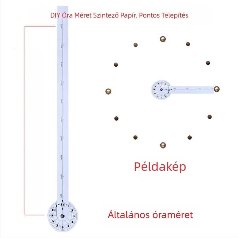DIY nagy falióra tartozékok – kvarc mozgatású mechanizmus, papírból készült ház, Oka márka, licencelhető magáncímke, modern egyszerű stílus
