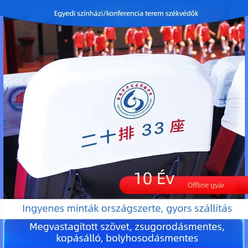 Egyedi mozi- és konferenciatermi székhuzat logónyomtatással, szállodai bankett termekhez