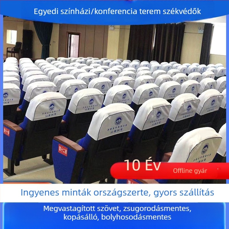 Egyedi mozi- és konferenciatermi székhuzat logónyomtatással, szállodai bankett termekhez