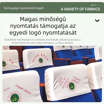 Mozis, iskolai és konferenciatermi szék háttámla huzat készlet – poliészter, spandex anyag, könnyű luxus stílus, téglalap alakú