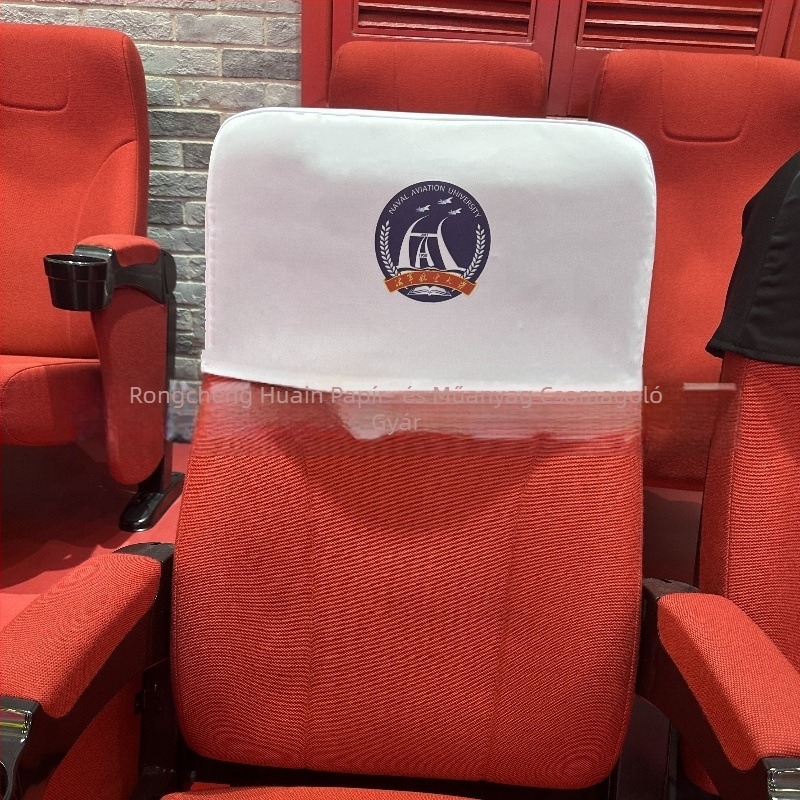 Székfedél, poliészter elasztikus szövet (90% poliészter, 10% spandex), ovális alak, szállodai használatra, egyedi kivitel, üzleti stílus