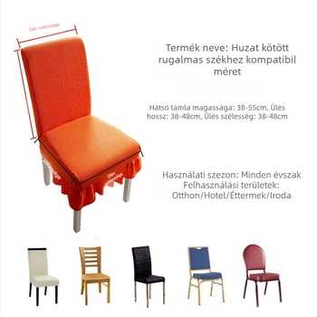 Étkezős szék huzat, elasztikus, egy darabból kötött, modern minimalista stílusú, otthoni használatra; téglalap alakú; Anyag: poliészter; 90% poliészter + 5% spandex; csúszásmentes, kopásálló, porvédő