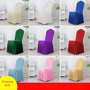 Rugalmas pliszírozott székhuzat, vastag poliészterből, esküvőkhöz és szállodákhoz