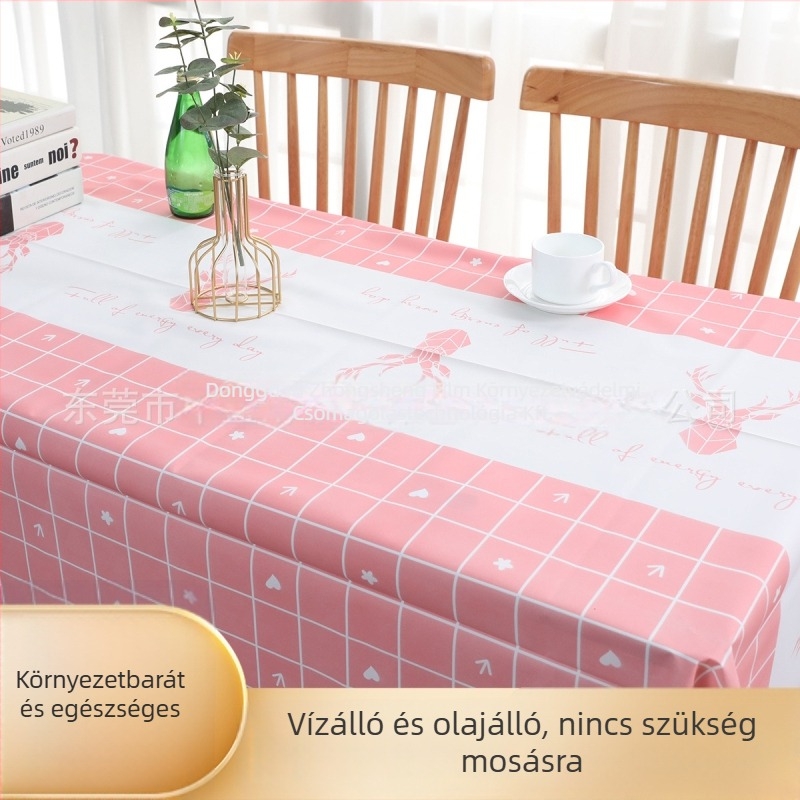 PEVA asztalterítő (Anyag: PEVA; Forma: téglalap; Por- és olajálló; Skandináv stílus)