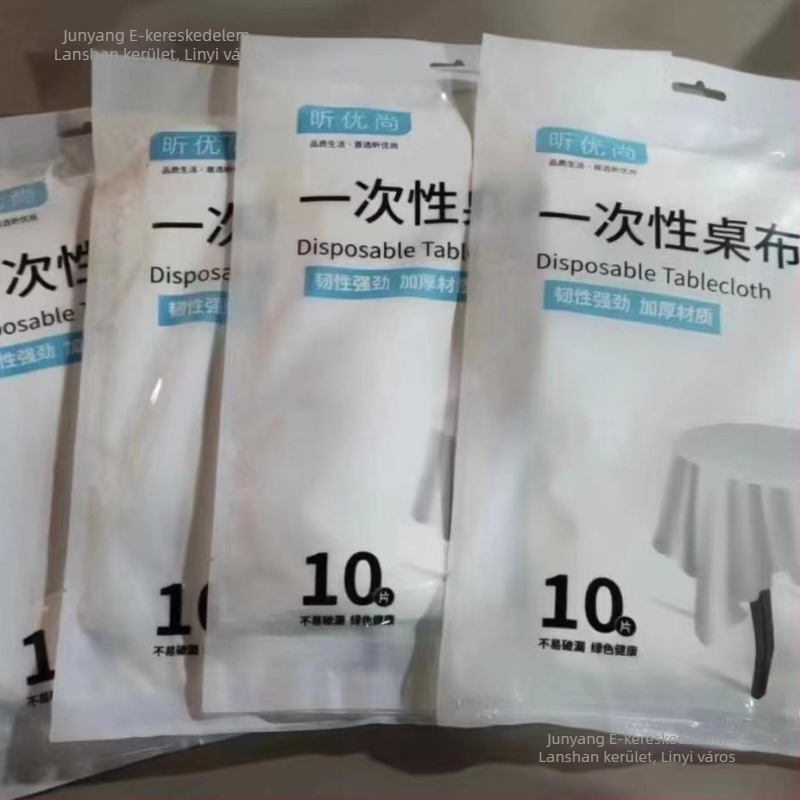 Egyszer használatos PVC asztalterítő, alkalmas kerek és négyszögletes asztalokhoz, hópehely mintázat, modern minimalista stílus