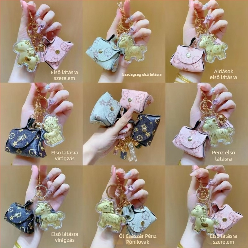 Kulcstartó - bőr, 999 finom arany, modern egyszerű stílus, ajándéknak (Bőr; 999 finom arany; Modern egyszerű stílus; Ajándéknak)