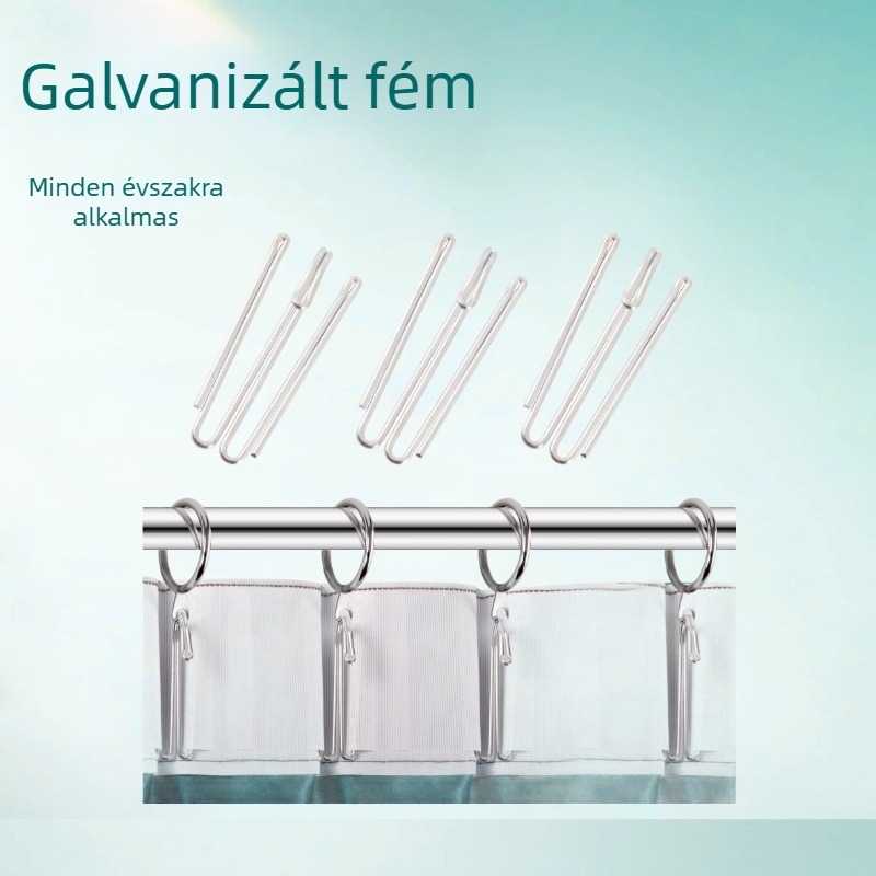 Négyágú galvanizált fém függönykampó