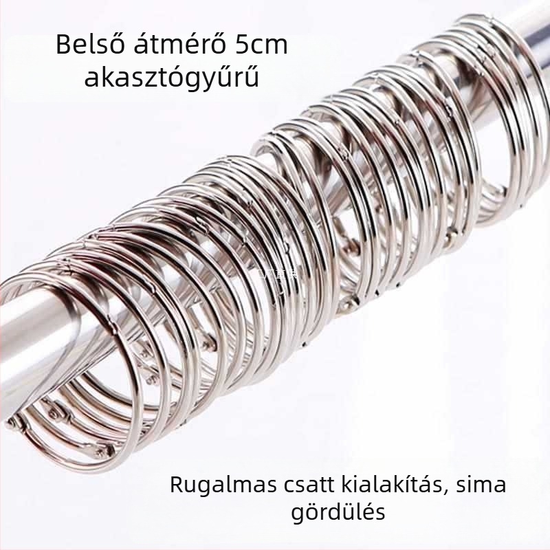 Réz zuhanyfüggönygyűrű, egylökhorgos, modern minimalista stílus
