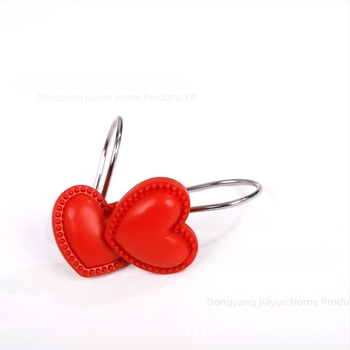 Gyanta szív alakú függönykampók, 12 db, Jiayue