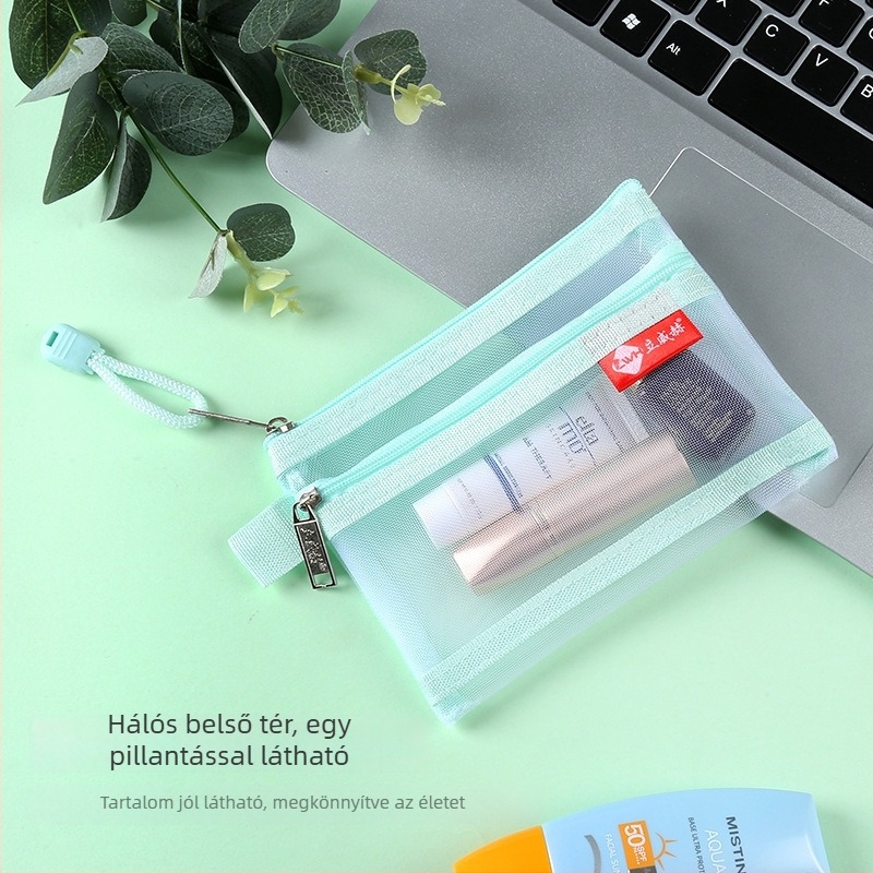 Liweihe EVA Kétszintes kártya- és kiegészítő rendező, cipzáras