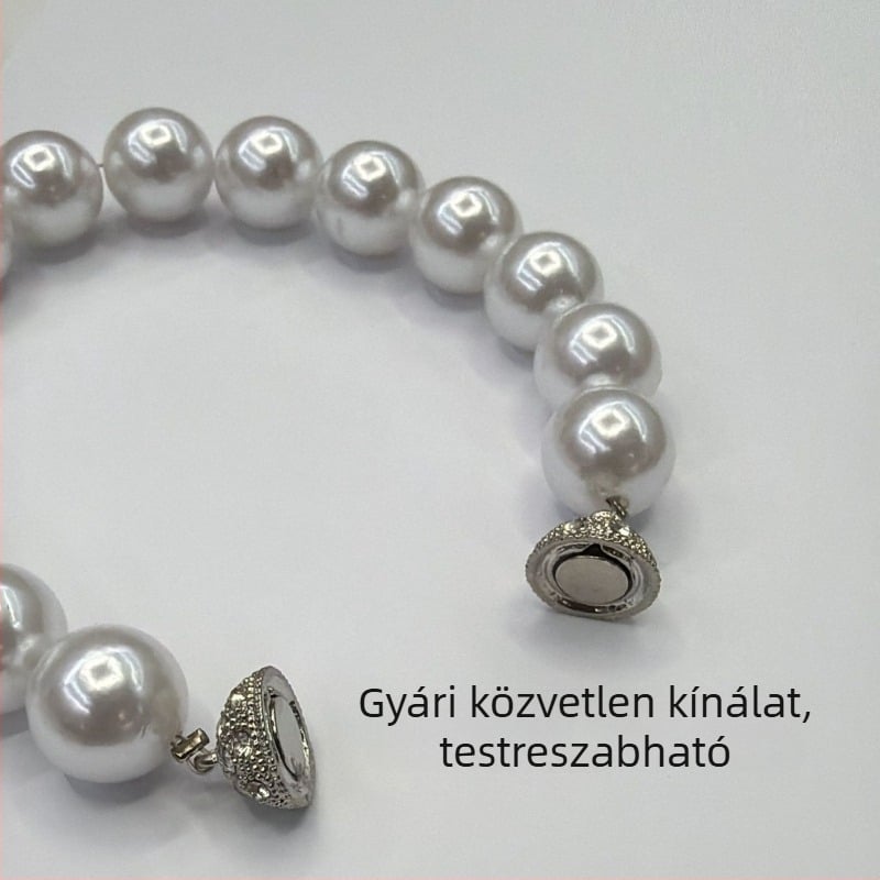 Gyöngyös mágneses függönyrögzítő, mágneses csattal, fúrás nélkül