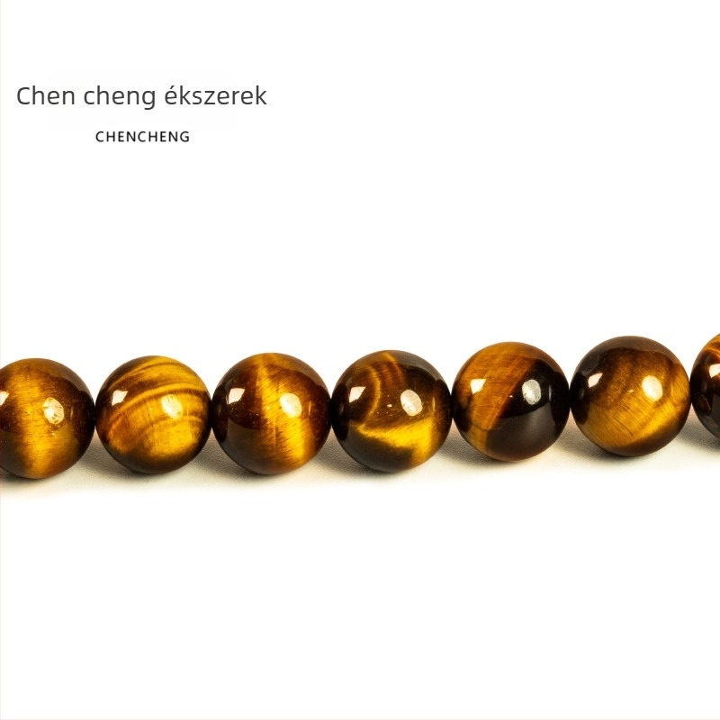 Tiger's Eye bár gyöngyösor, polírozott és buffolt, Chencheng Jewelry, 2025 őszi kiadás, stílus Fashion OL