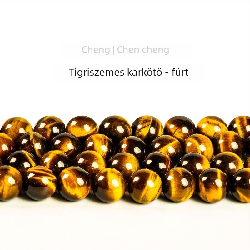 Tiger's Eye bár gyöngyösor, polírozott és buffolt, Chencheng Jewelry, 2025 őszi kiadás, stílus Fashion OL