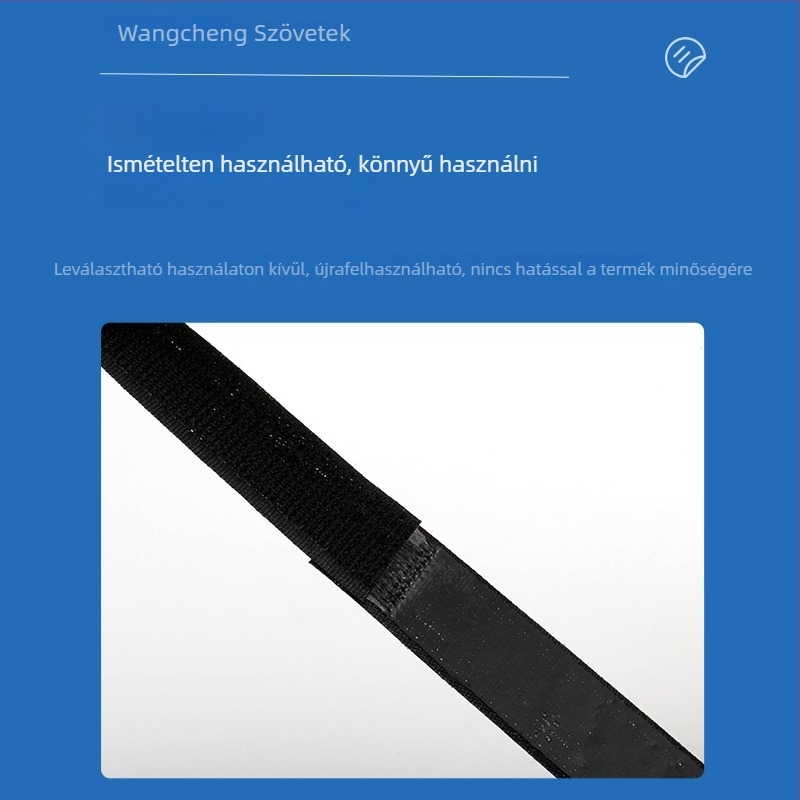 Velcro szalag nylon + poliészter keverékből, kétoldalú önhúzódó Hook‑and‑Loop zárócsík, cipők, védőfelszerelések, hátizsákok és ruházat számára