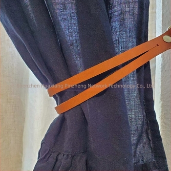 Bőr függönykötők – modern minimalista stílus, logó forró bélyegzéssel