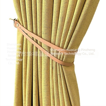 Bőr függönykötők – modern minimalista stílus, logó forró bélyegzéssel