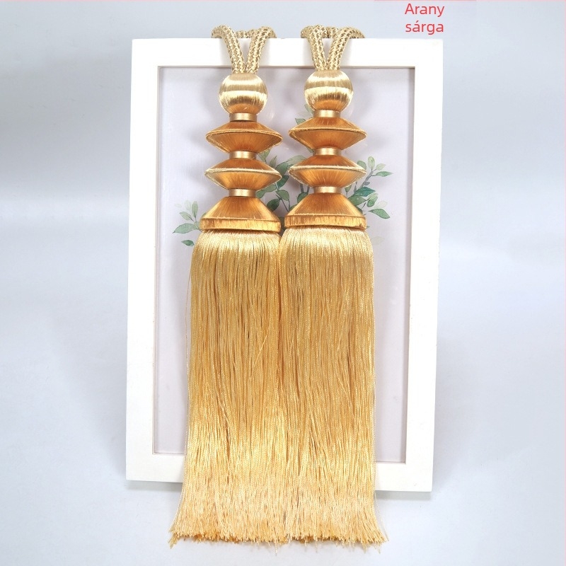 Zhimengfang függönyhorgony gömb füzérrel és kötéssel, kémiai rost anyag, függönypánt, testreszabható, kínai stílus