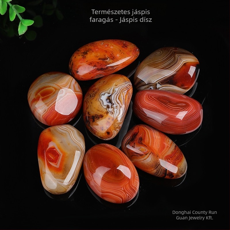 Achat kristály kő kézrevaló darab — modern minimalista stílus, márka: Runguan Jewelry, csomagolás PP zacskóban