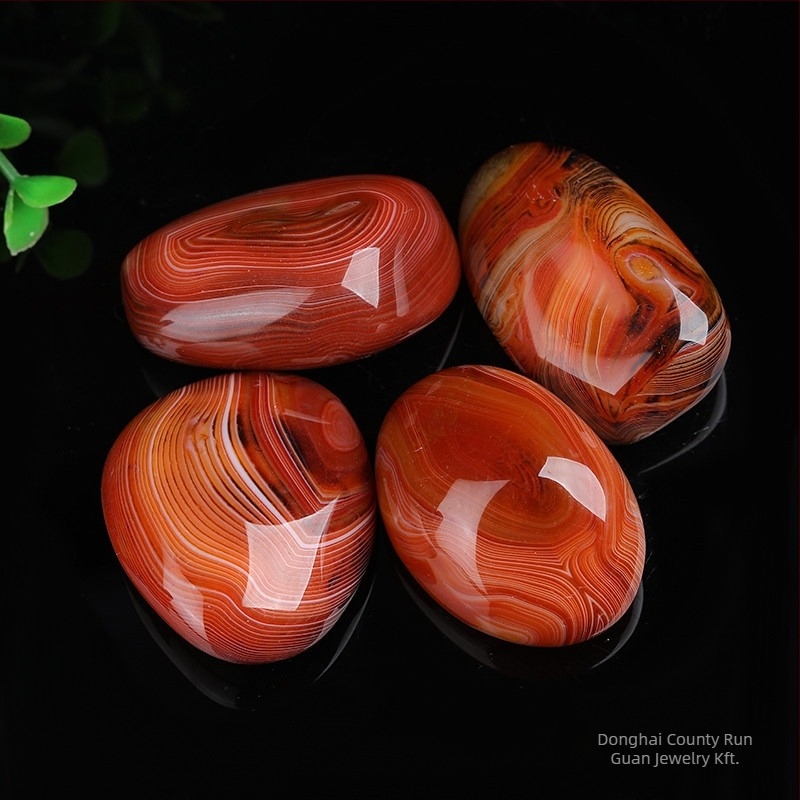Achat kristály kő kézrevaló darab — modern minimalista stílus, márka: Runguan Jewelry, csomagolás PP zacskóban