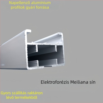 Meghajtású alumínium függöny sín – nyitás-zárás, modern minimalista dizájn, hosszok 6.0 m / 6.3 m / 6.7 m, márka Meilianda