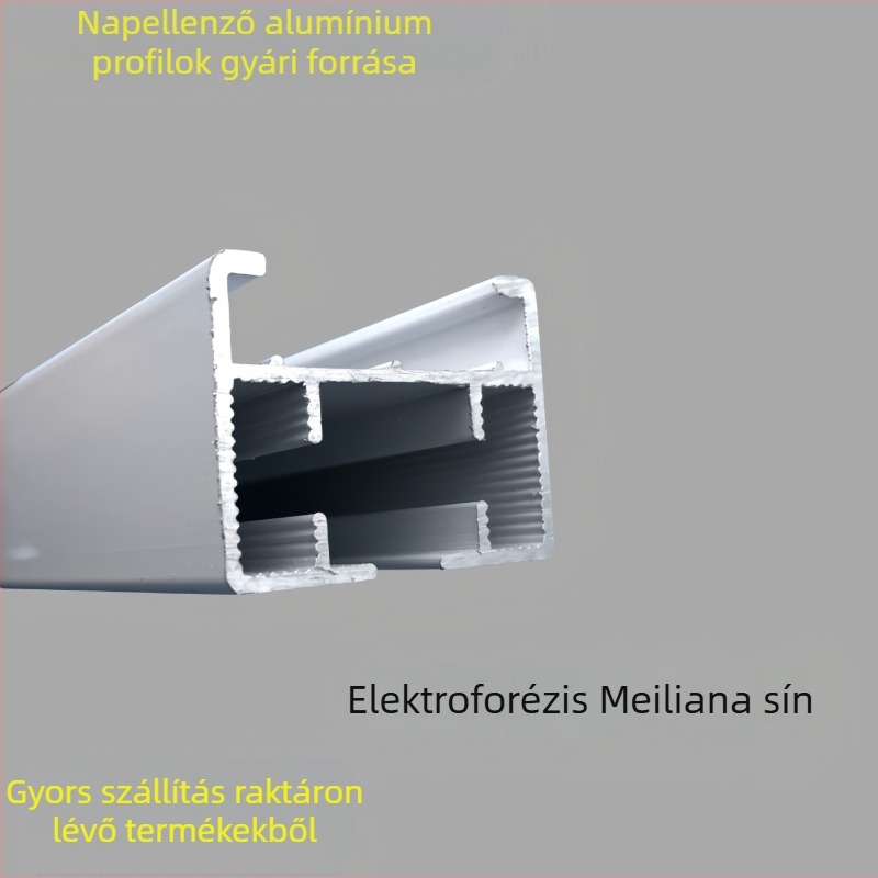 Meghajtású alumínium függöny sín – nyitás-zárás, modern minimalista dizájn, hosszok 6.0 m / 6.3 m / 6.7 m, márka Meilianda