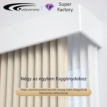 Integrált felső sínnel rendelkező függönytok, alumíniumötvözetből, modell 2000, márka Overtaking on Curve, stílus modern minimalizmus