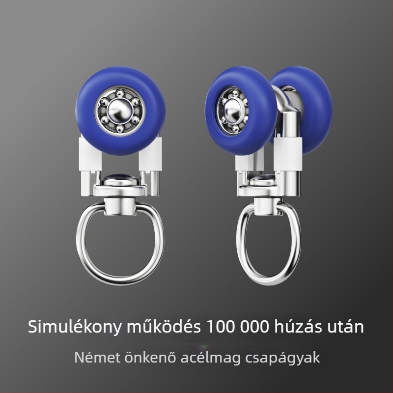 2,8 mm-es extra vastag csapágyas görgős függönycsík, nehéz alumínium ötvözet, kettős sín, csendes működés