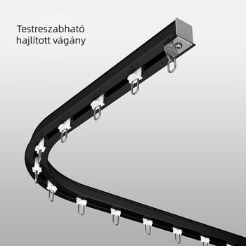 Beépített láthatatlan függöny sín, alumíniumötvözet, modell T10-61A, márka Yuntes, függönyhöz való, modern letisztult stílus