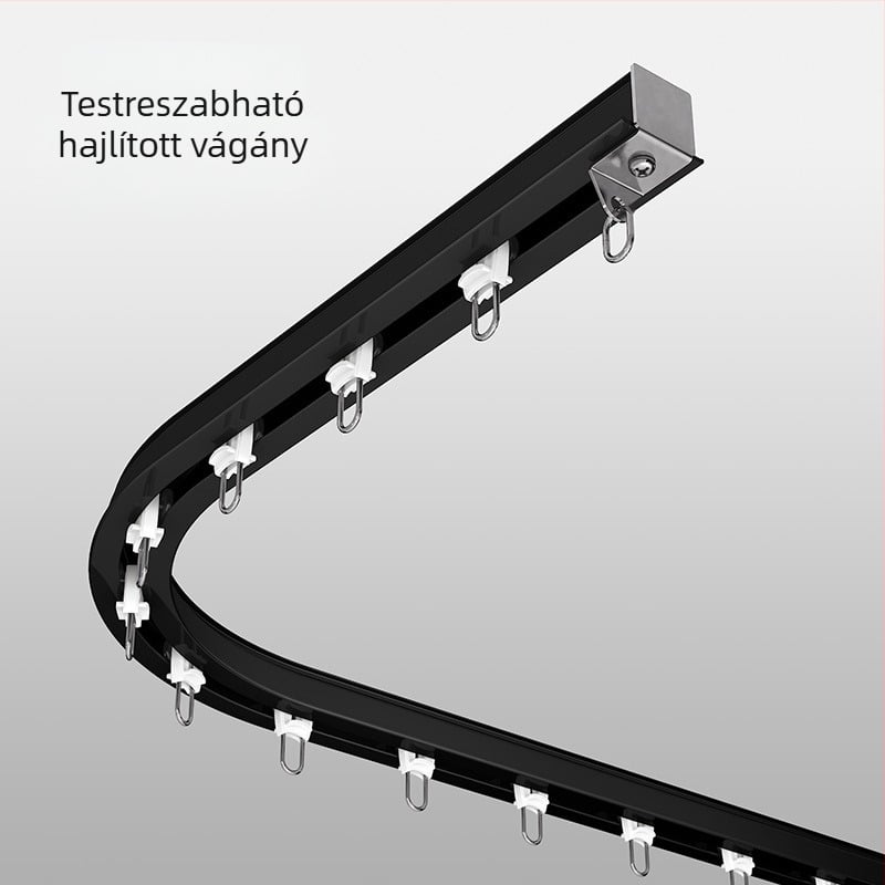 Beépített láthatatlan függöny sín, alumíniumötvözet, modell T10-61A, márka Yuntes, függönyhöz való, modern letisztult stílus