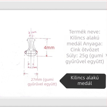 Kéz formájú medál, cinkötvözetből