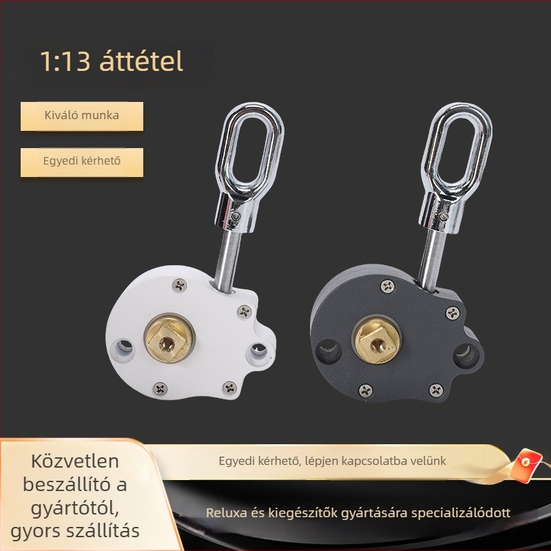 1:13 négyzetes tengelyű sebességváltófej kültéri kert pergolához — alumíniumötvözet, réz turbina csavarral, könnyed luxus stílus