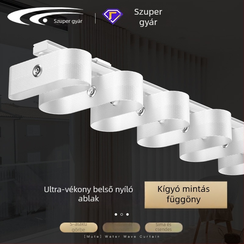 Belső ablak kígyó alakú függöny sín 1017 — alumínium ötvözet, függönyhöz, modern minimalist stílus