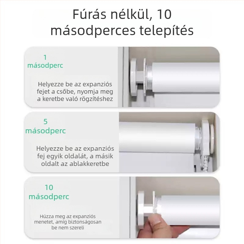 Univerzális fúrás nélküli redőny kiegészítők – fejhez tartó vezérlő, bővíthető és teleszkópos kézi húzás