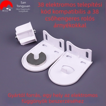 Elektromos rolókhoz szerelési kiegészítők, 38 cső, 25 motor, vasból készült megerősített tartó